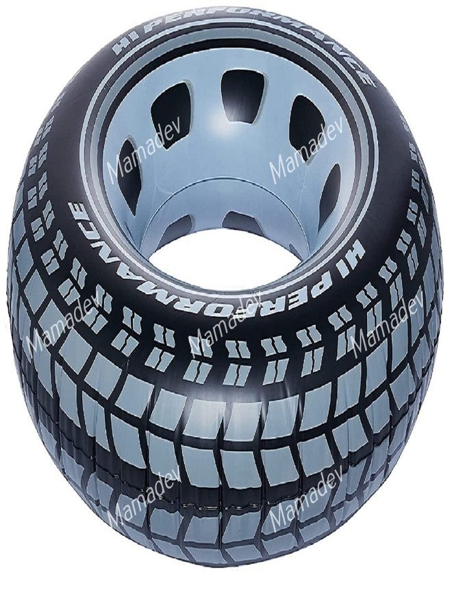 Mamadev®:- Adults Tayar Swmimg Ring Pool Party Swim Tube for Kids for Girls and Boys Swimming Tube Inflatable Swim Ring(8+ Year Up)(Size - 36''inch)(maloti Color)(1 PIS) - Image 4